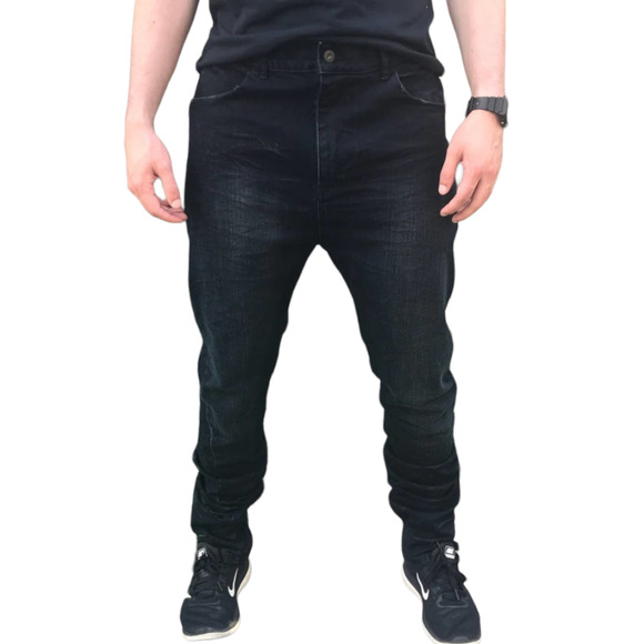 Versuchskind Berlin Jeans Style XOSP Men's Size 33 Handmade Drop Crotch Black